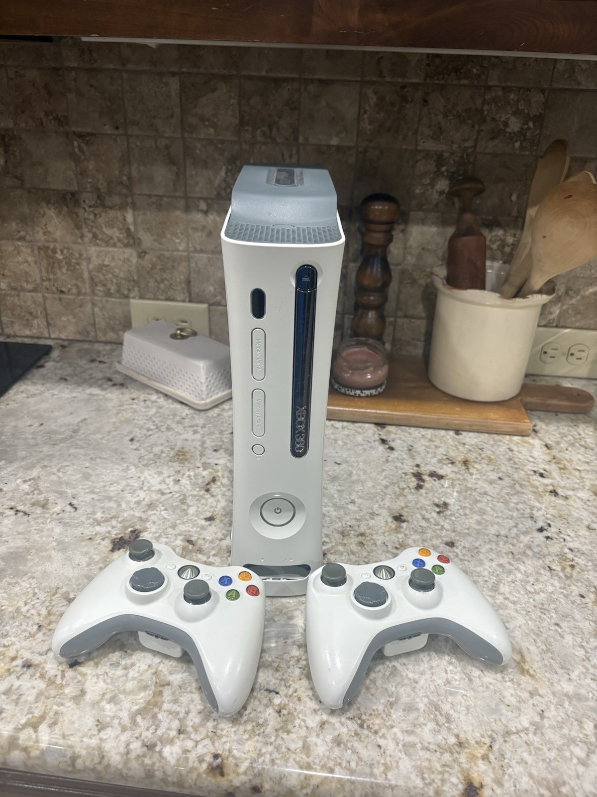 Microsoft Xbox 360 Console – White Tested For Parts Or Repair Sticky Disc Drive