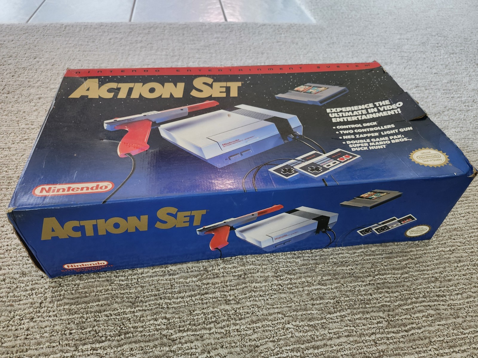 NES Nintendo Action Set Red Zapper System Console CIB Manuals Mario Duck Hunt