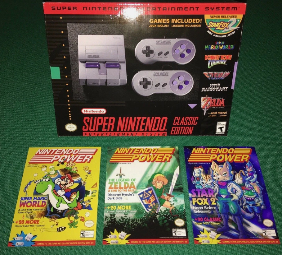 Nintendo – Super Nintendo Classic Edition – Mini Game Console – Usa – Sealed!!