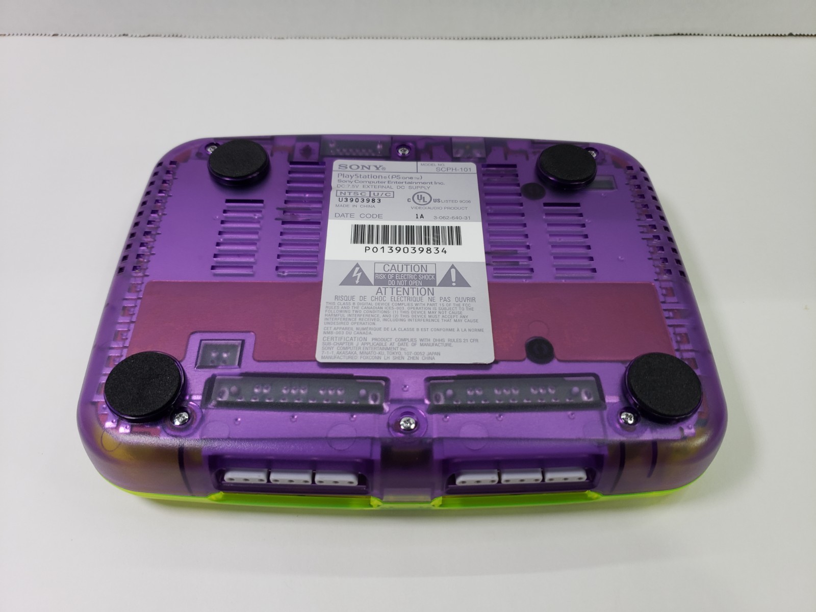 Custom Sony PSOne Video Game Console SCPH-101 Translucent Shell, Console Only
