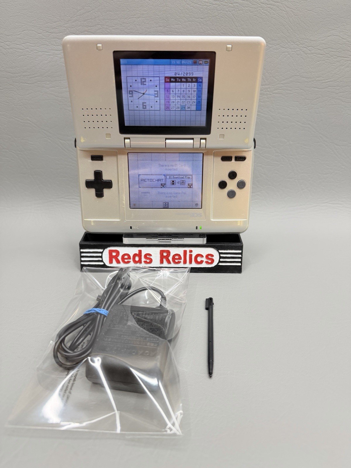 Nintendo DS Handheld System – Platinum / Silver Console – Deep Cleaned – Tested