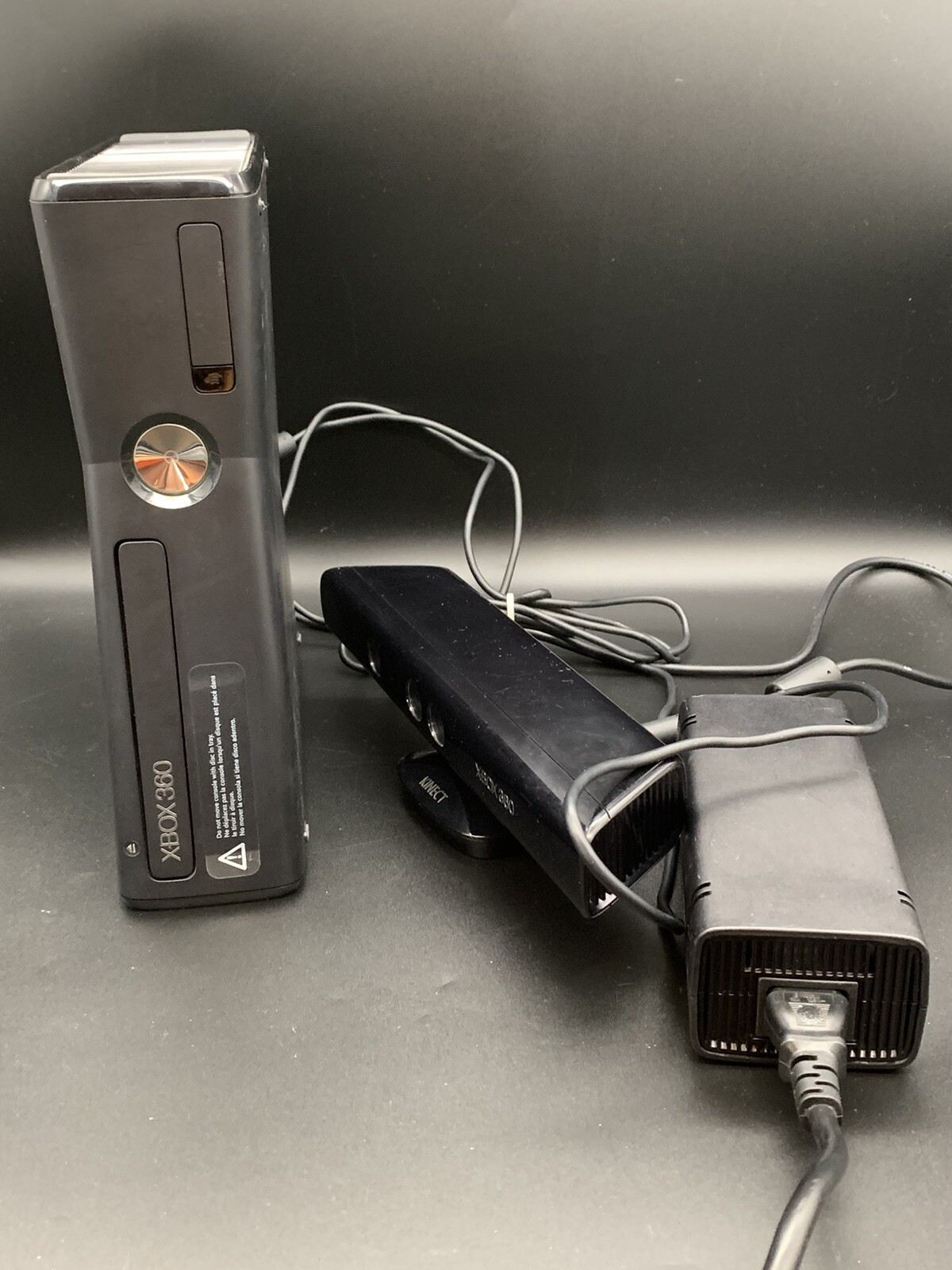 Microsoft Xbox 360 S Gaming Console Bundle Kinect Model 1439 Tested Working
