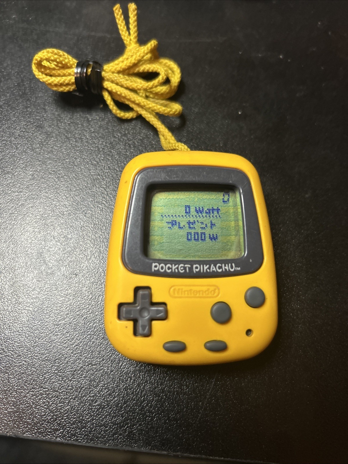 NINTENDO Pocket Pokémon Pikachu SOUND WORKS *Good Screen* Yellow Broken Clip