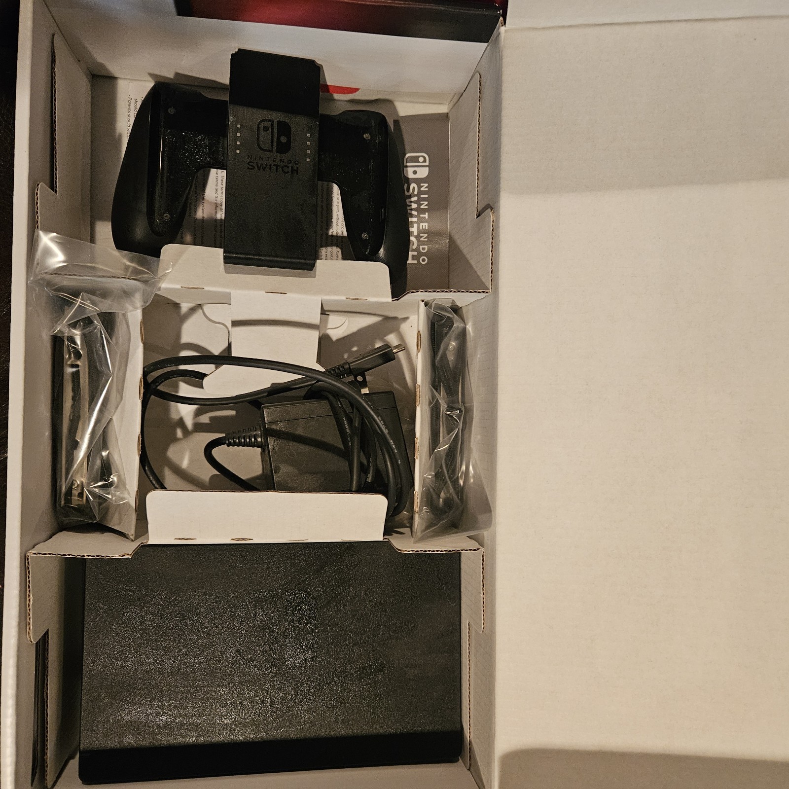 Nintendo Switch Console W Box and Accessories / and extra Mario Controller