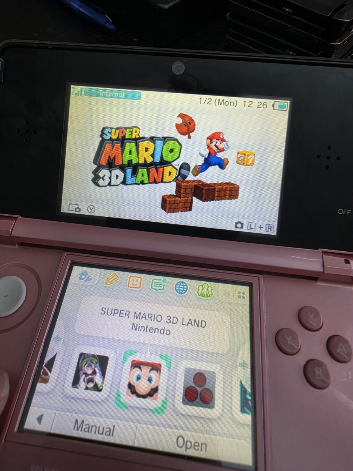 Nintendo 3DS Pink Wi-Fi Touchscreen Region Free 128gb
