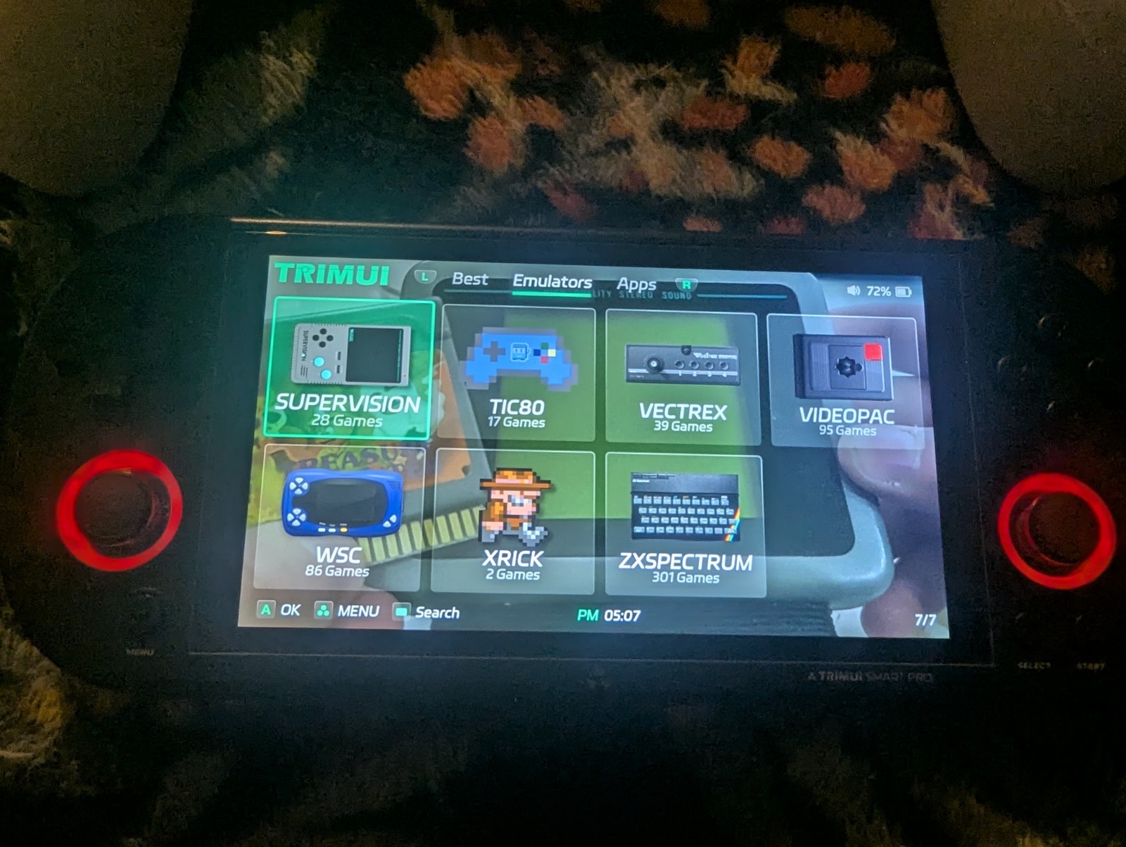 Trimui Smart Pro With Crossmix Os. Two Cases, Screen Protector, And Grip.