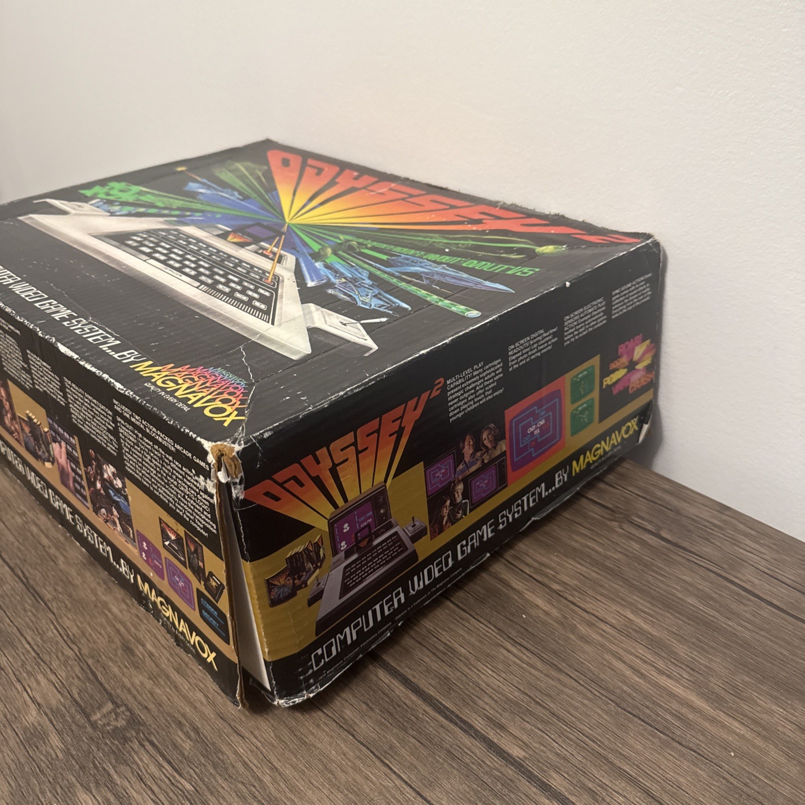 Vintage Rare Magnavox Odyssey 2 Console – 3 Games 2 Remotes Paperwork Box Works