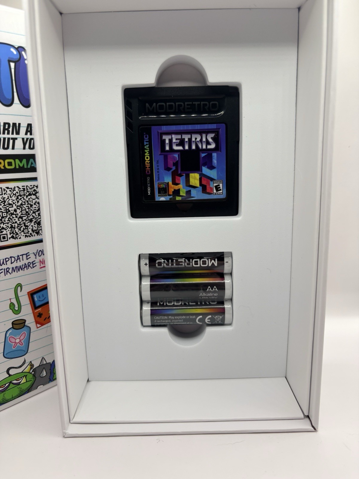 ModRetro Chromatic Yellow Console Bundle Tetris Game + Koss Porta Pro