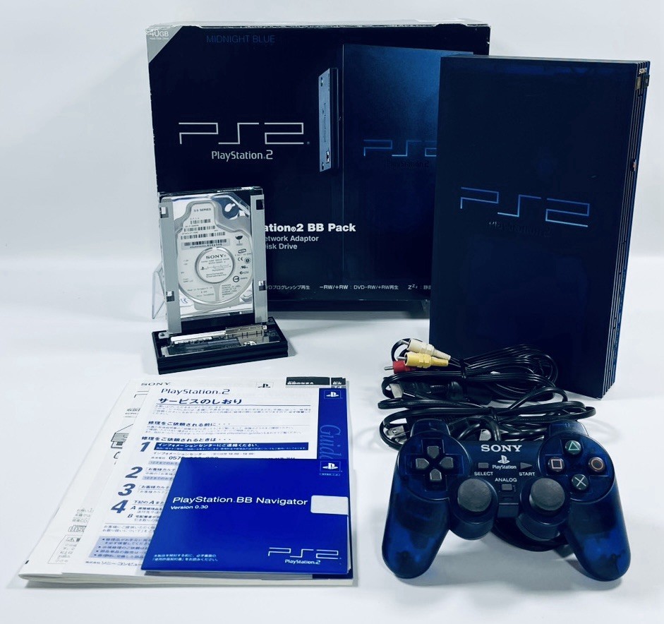 Sony PlayStation 2 PS2 SCPH-50000 Midnight Blue Limited Console Boxed Tested