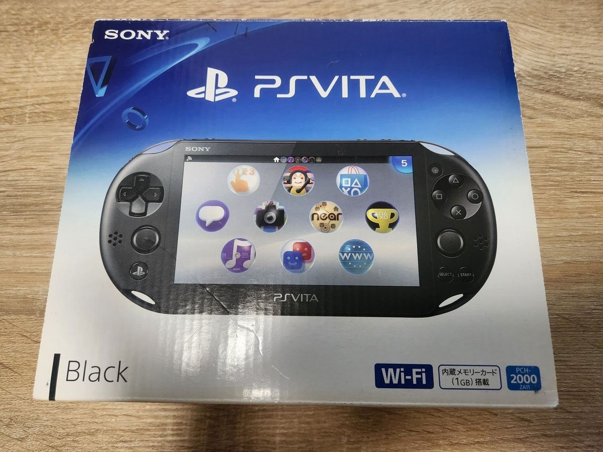 Sony PS Vita Slim PCH-2000 Black CIB w/ Charger & 8GB Memory Card Japan Tested
