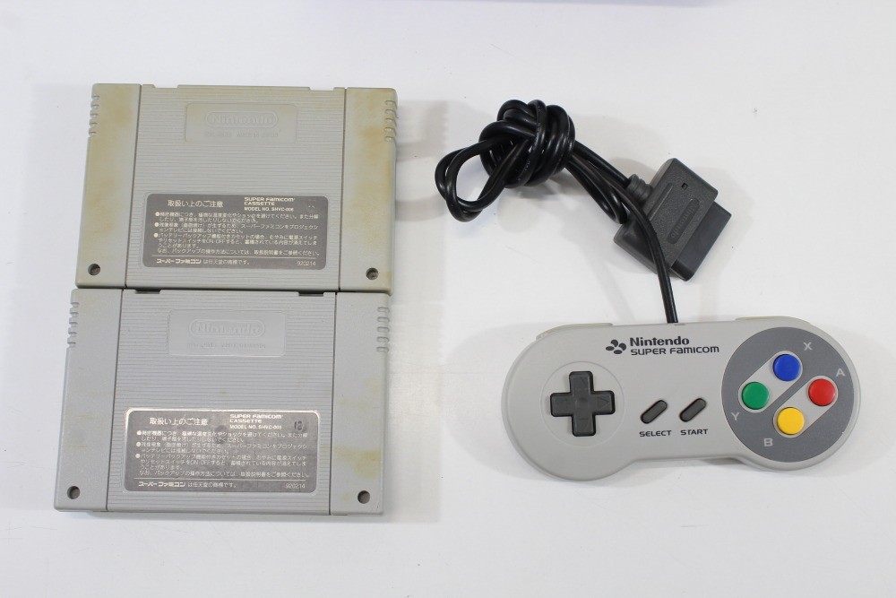 Nintendo Super Famicom Clear Purple Console SFC Controller AC AV Mario Kart SNES