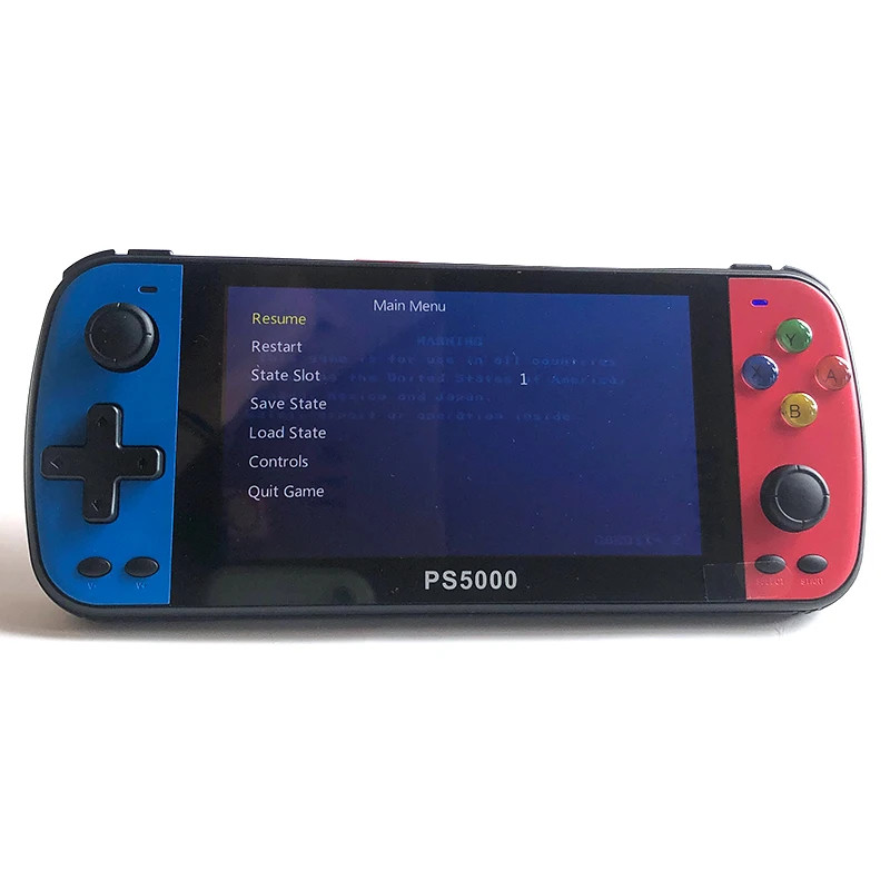 PS5000 Portable Handheld Game Console for PS1/MAME/MD/NES/SNES Video Gaming Port