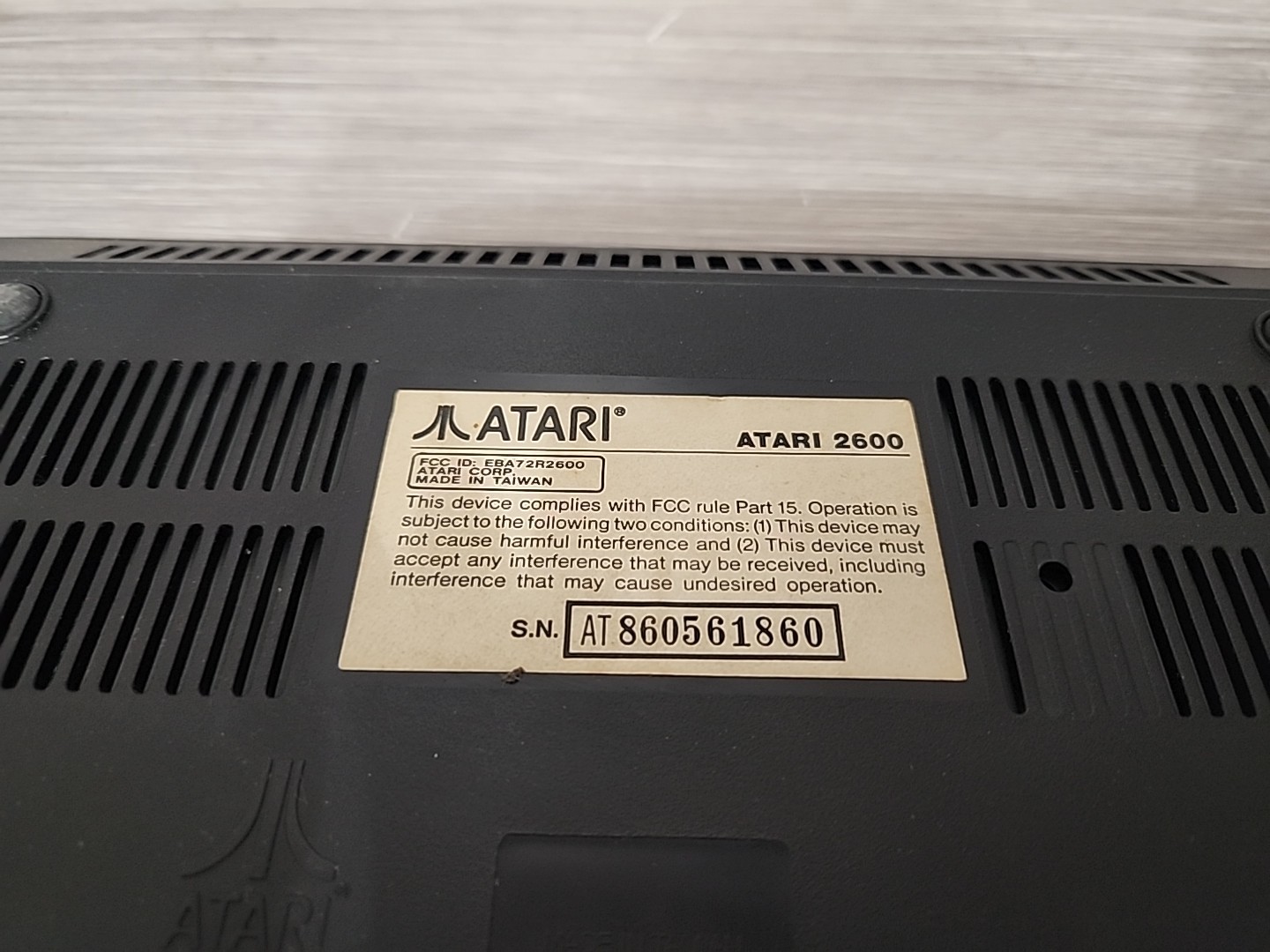 ATARI 2600 1987 Release Compact Junior Console system Original Box Tested
