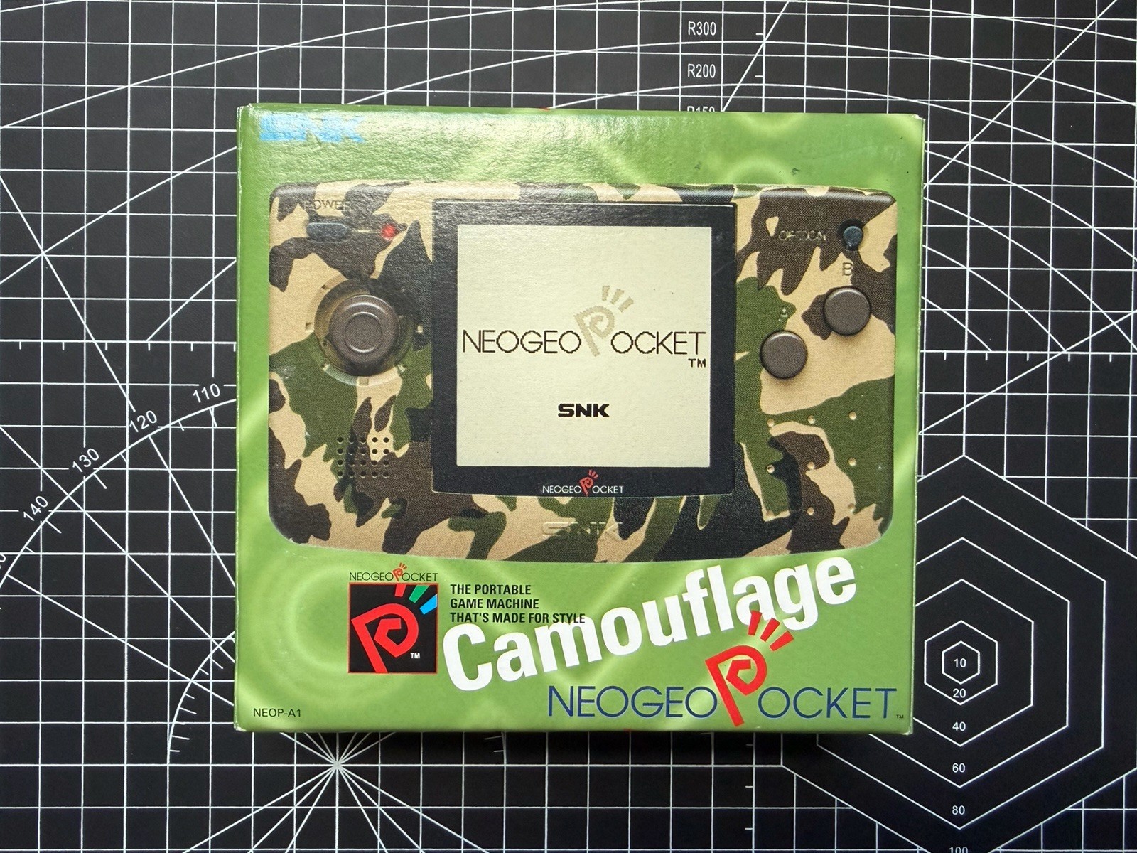 SNK NeoGeo Pocket Camouflage W/ Bivert Backlight &Box & Manual & Insert ~Prefect