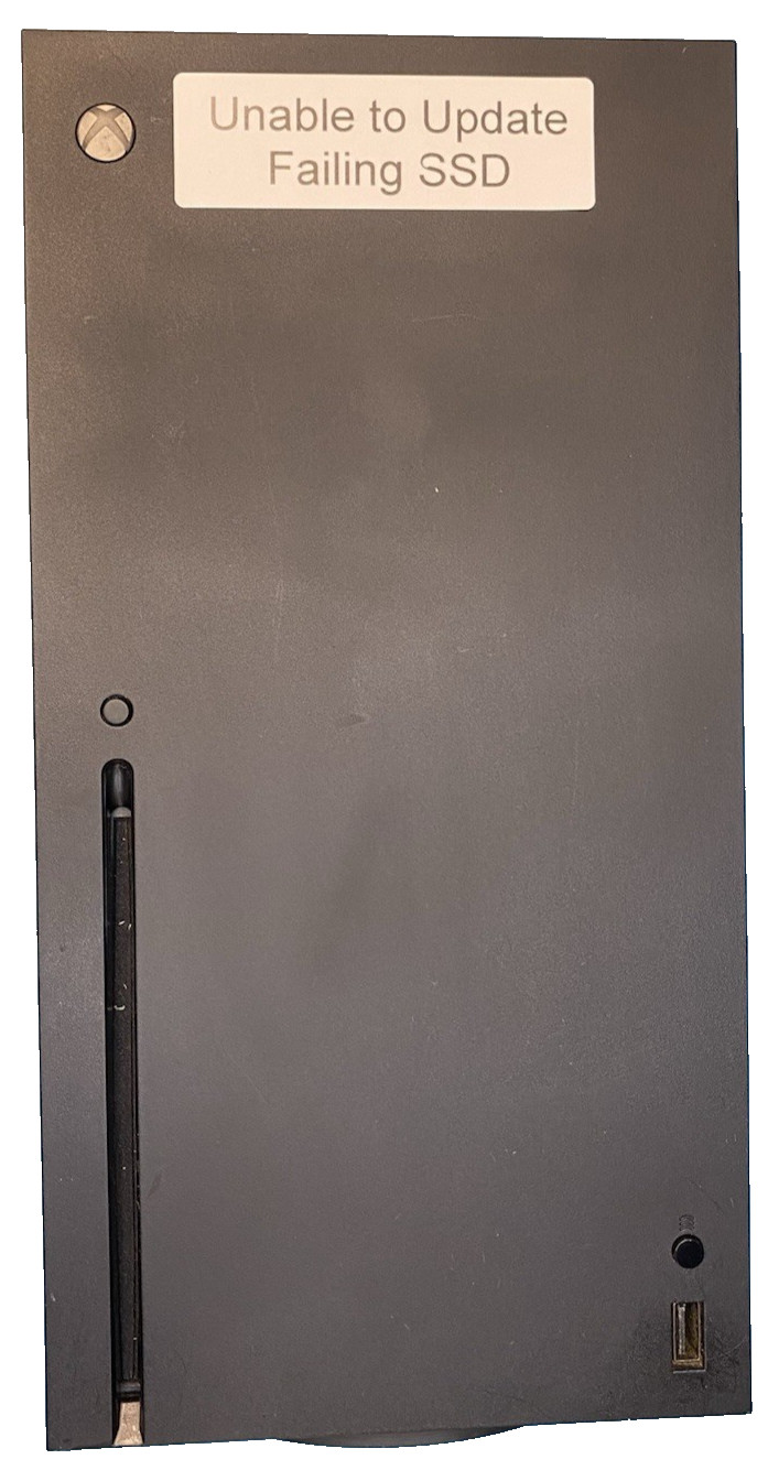 Microsoft Xbox Series X Black System CONSOLE ONLY- FOR PARTS/REPAIR -Failing SSD