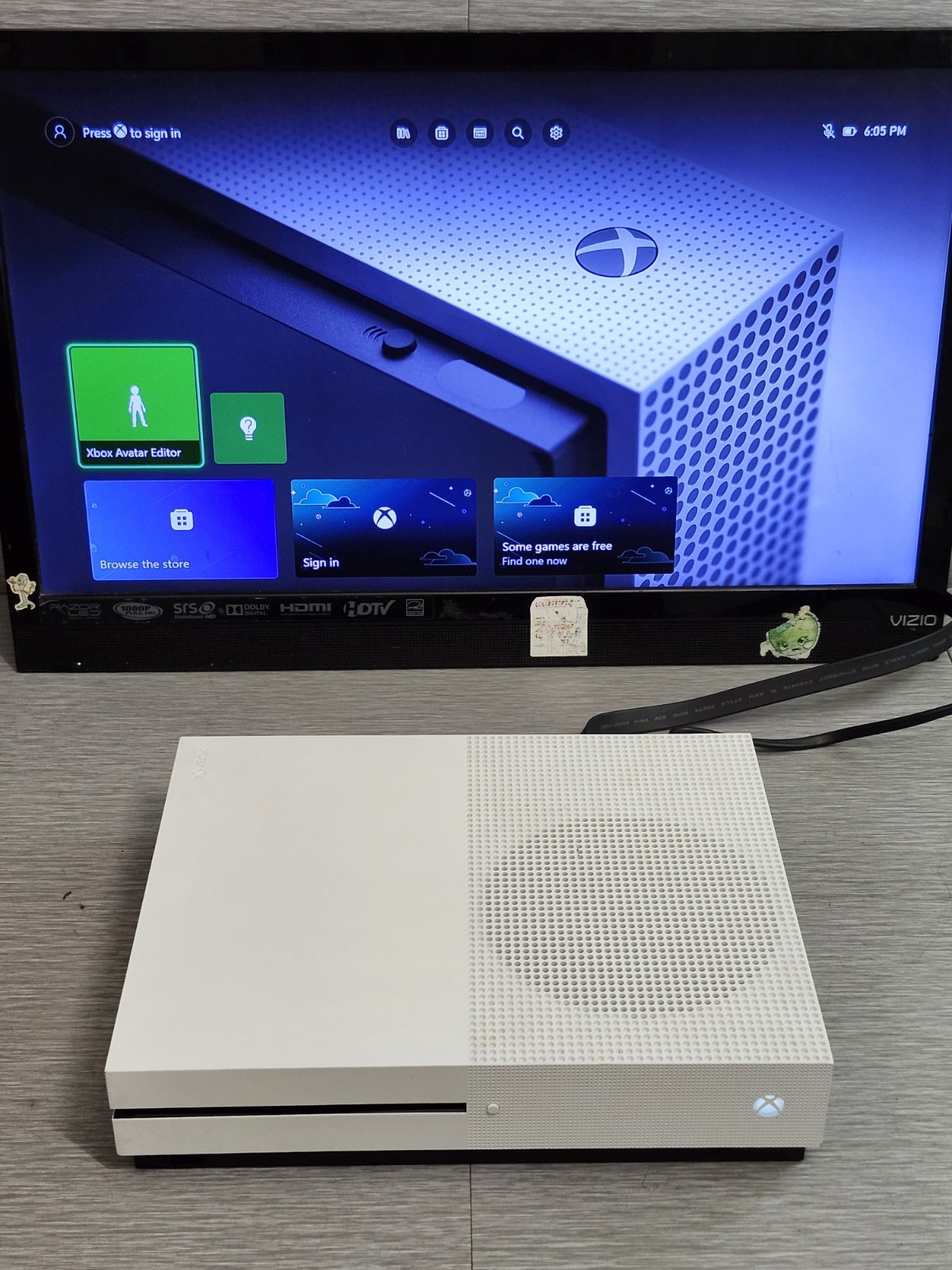Microsoft Xbox One S 500GB Console Model 1681 White AS-IS Parts Repair Only