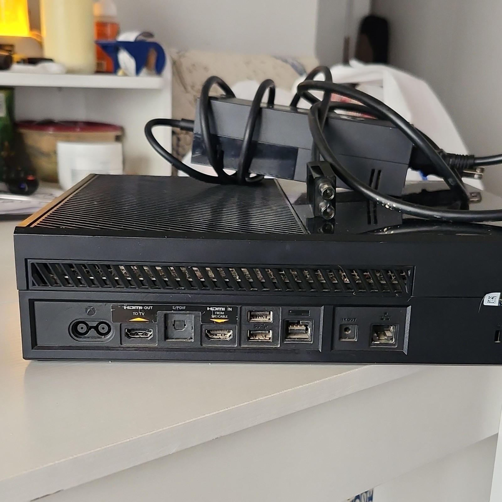 Microsoft Xbox One Black Console with Power Supply HDMI USB-A Ethernet Platform
