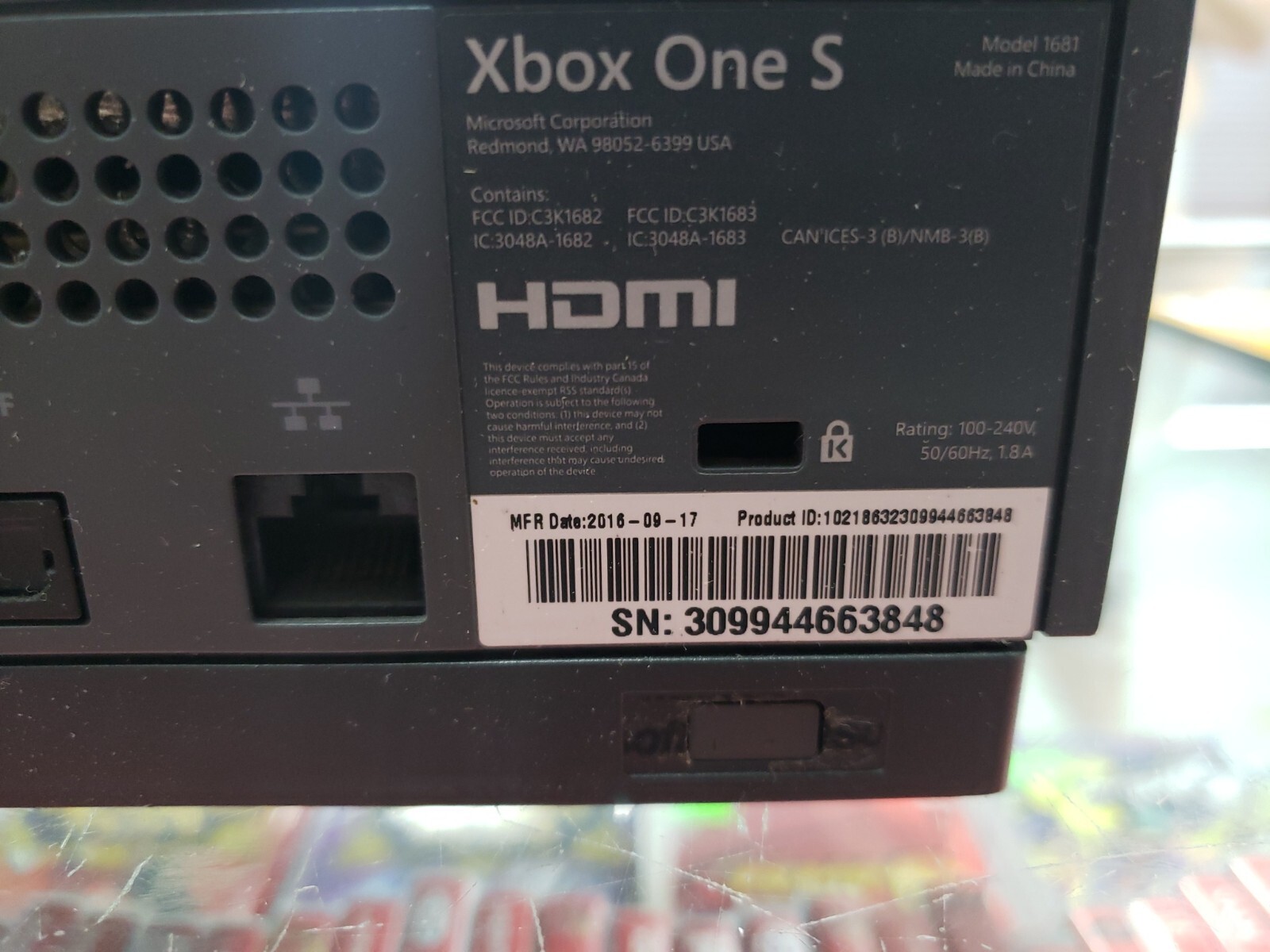 Microsoft Xbox One S 500GB Game Console – BROKEN