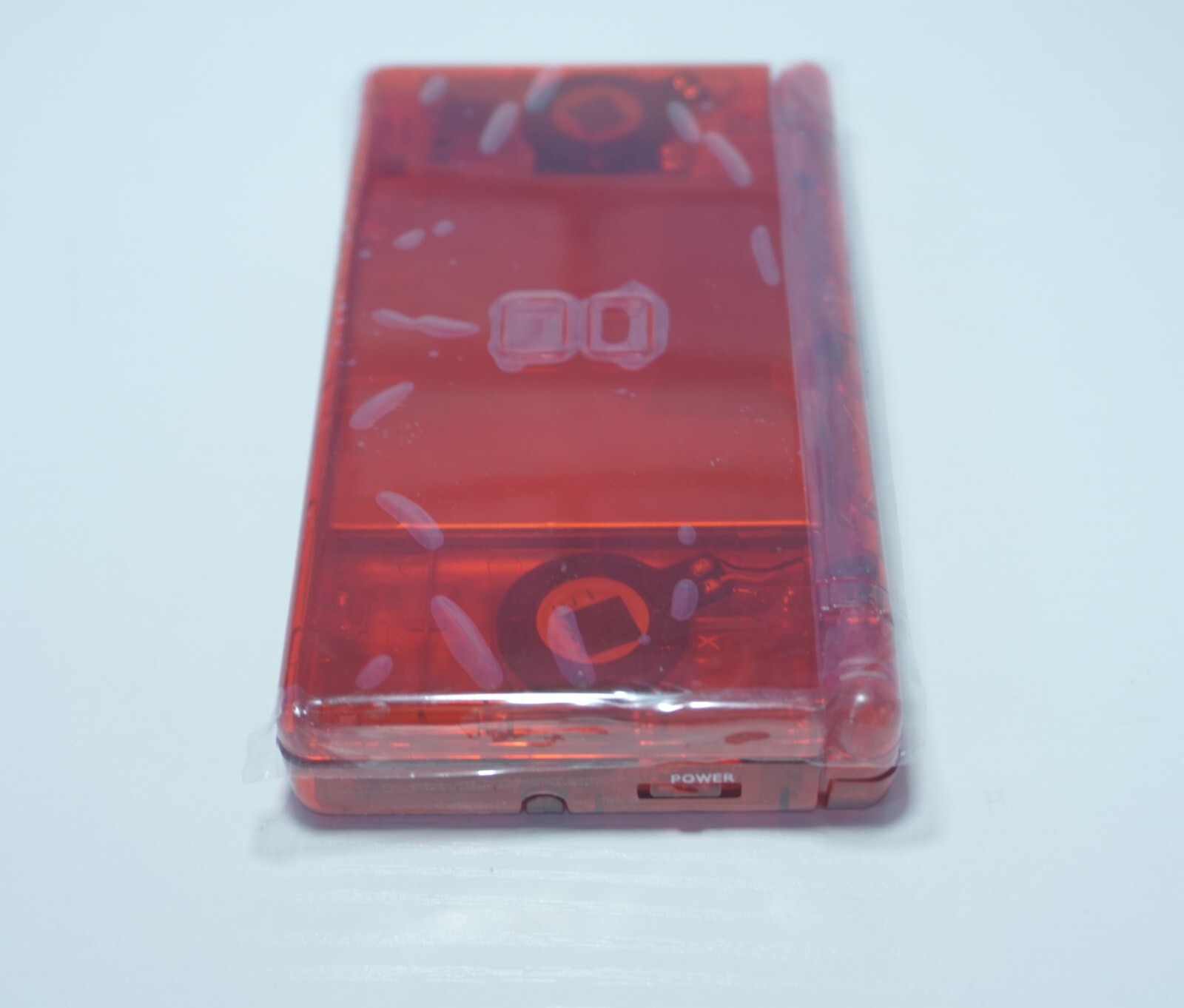 Nintendo DS Lite Transparent Clear Blood Red Handheld System with Charger