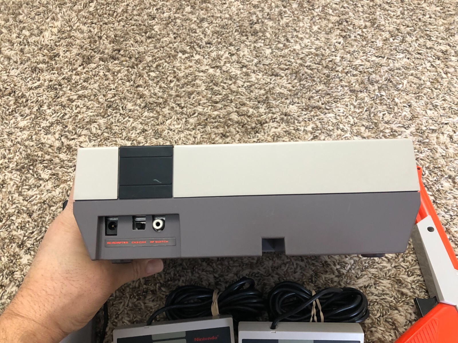 Nintendo NES Console Complete W/ 2 OEM Controllers +Zap Gun Thoroughly Cleaned