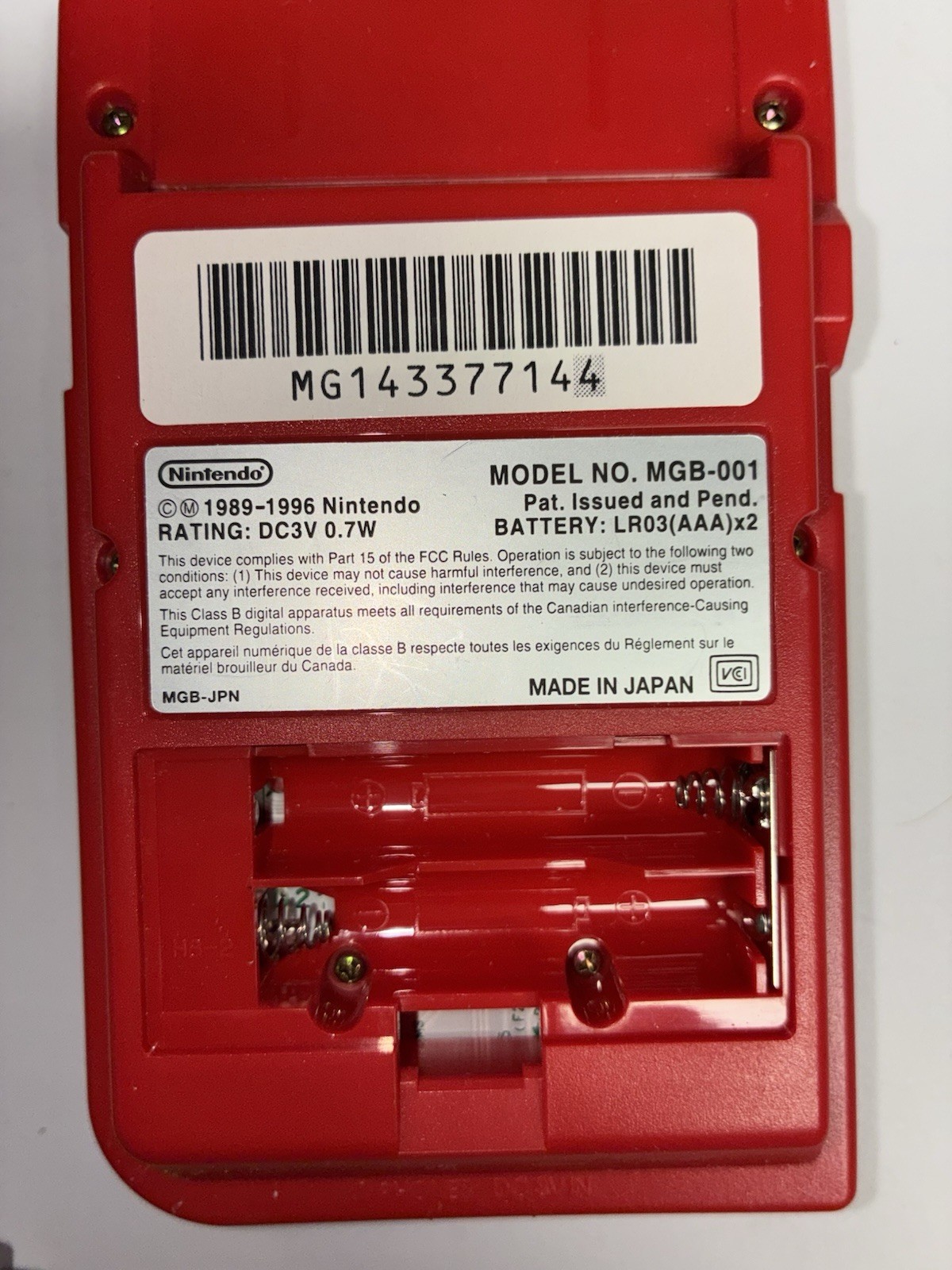 Nintendo Game Boy Pocket – Red