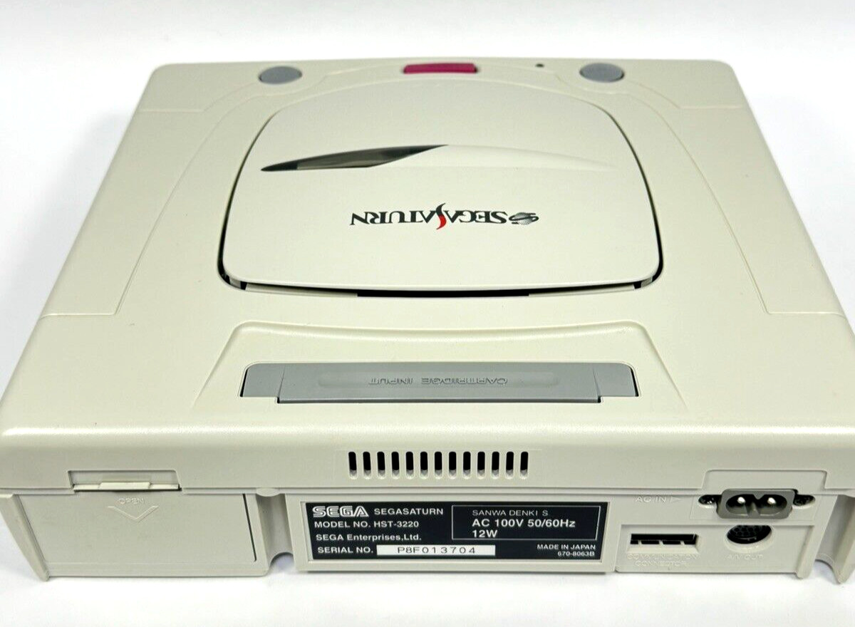 Sega Saturn White Console HST-3220 Console w/Box NTSC-J 1 software included
