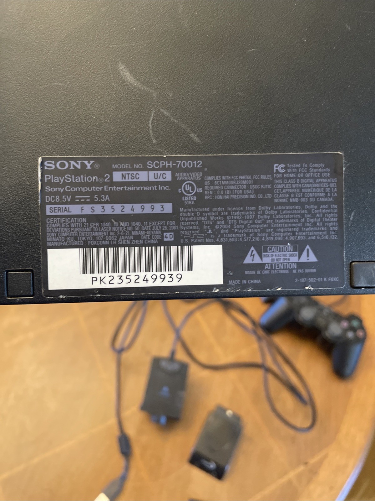 Sony PlayStation 2 PS2 Slim SCPH-70012 Console Controller DDR MAT Camera READ