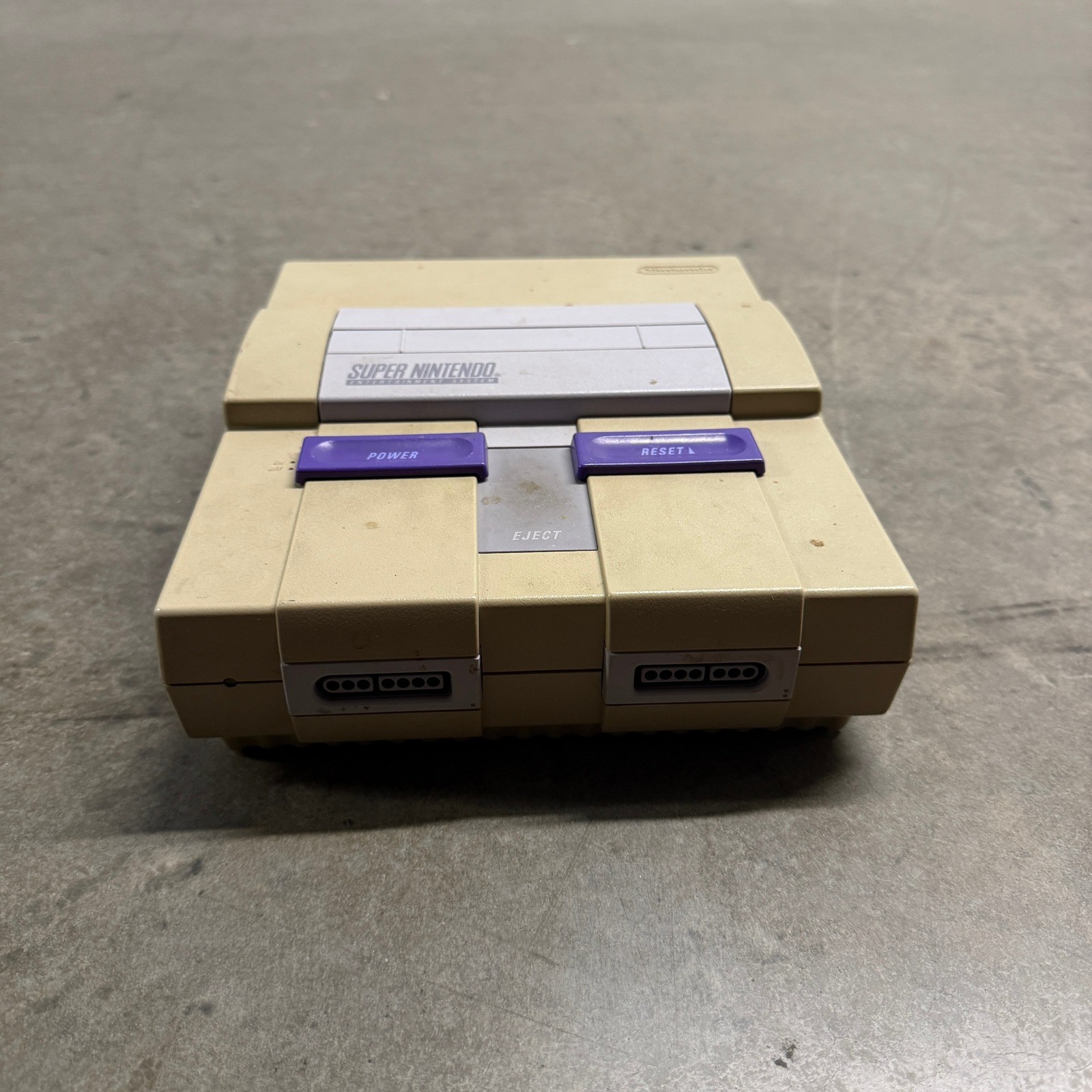 Nintendo Super NES SNES Console SNS-001 Gray Purple Vintage Video Game System