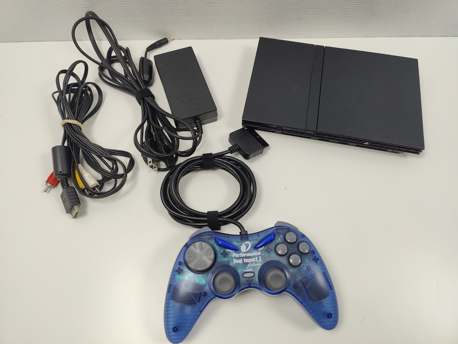 Sony PlayStation 2 Slim SCPH-77001 w/ Controller & Cords TESTED WORKS