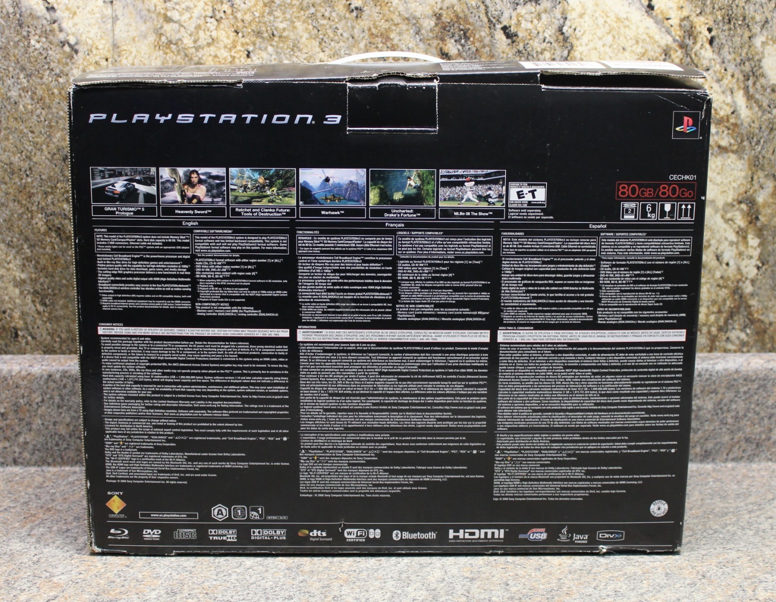 Sony PlayStation 3, 80GB (CECHK01)