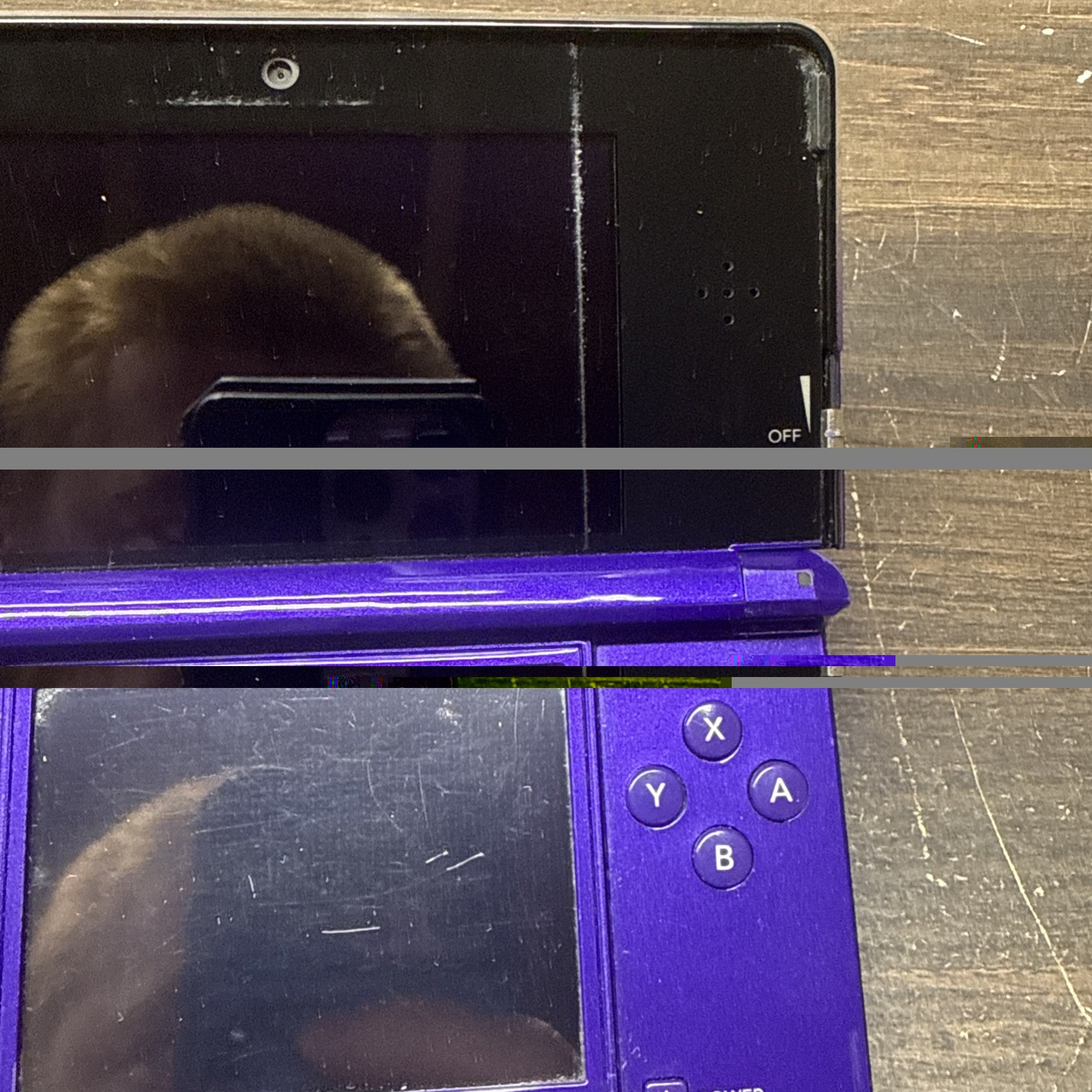 Nintendo 3DS CTR-001 Purple Handheld System 3D Capability Headphone Jack