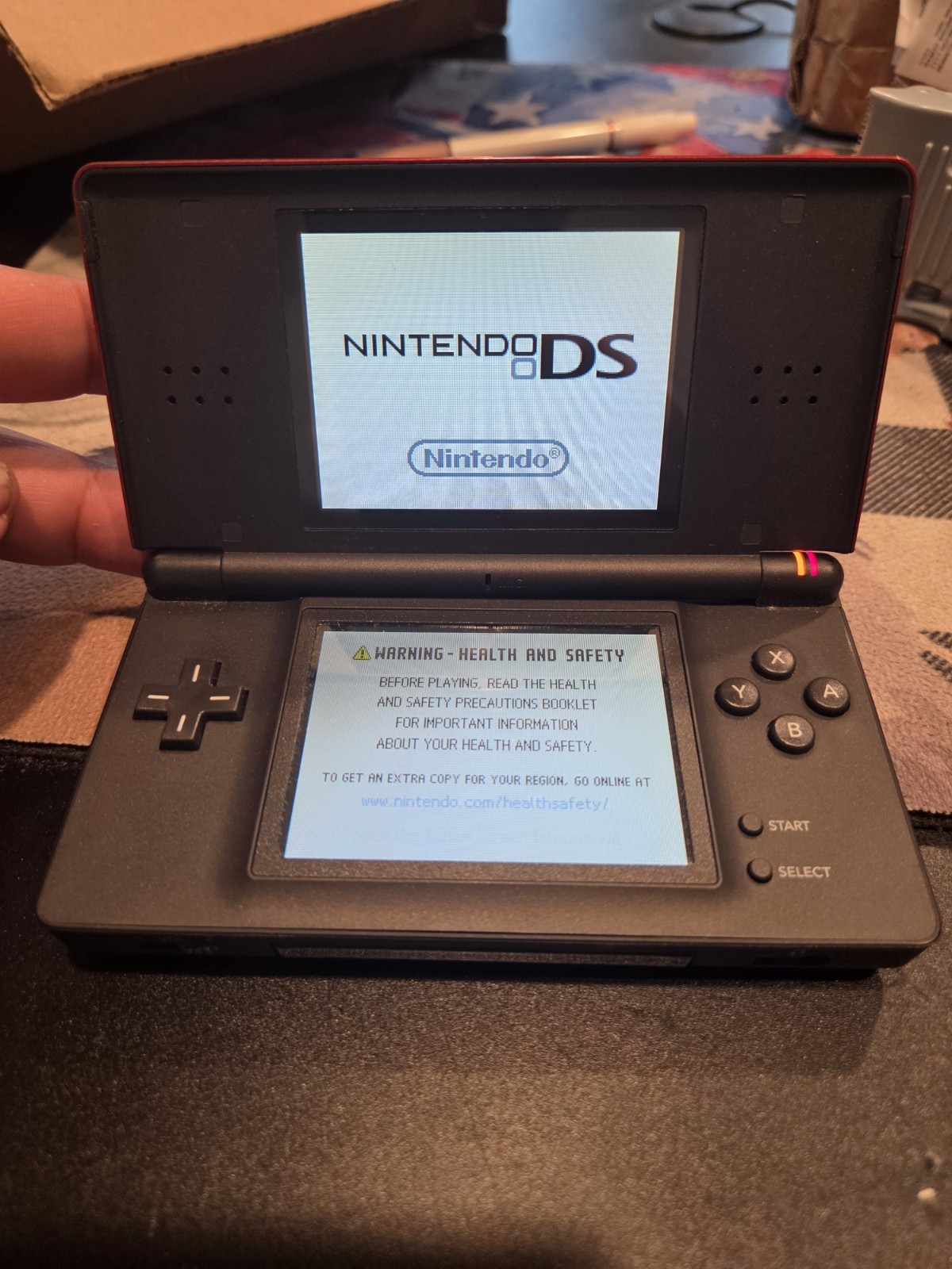 Nintendo DS Lite USG-001(JPN) Red Handheld Console w/ Stylus Only
