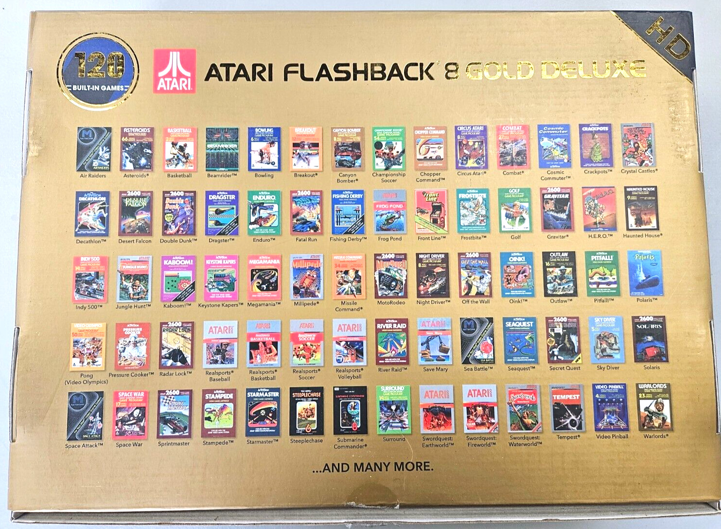 Atari Flashback 8 Gold Deluxe HD Console 40th Anniversary Edition GOOD!!!