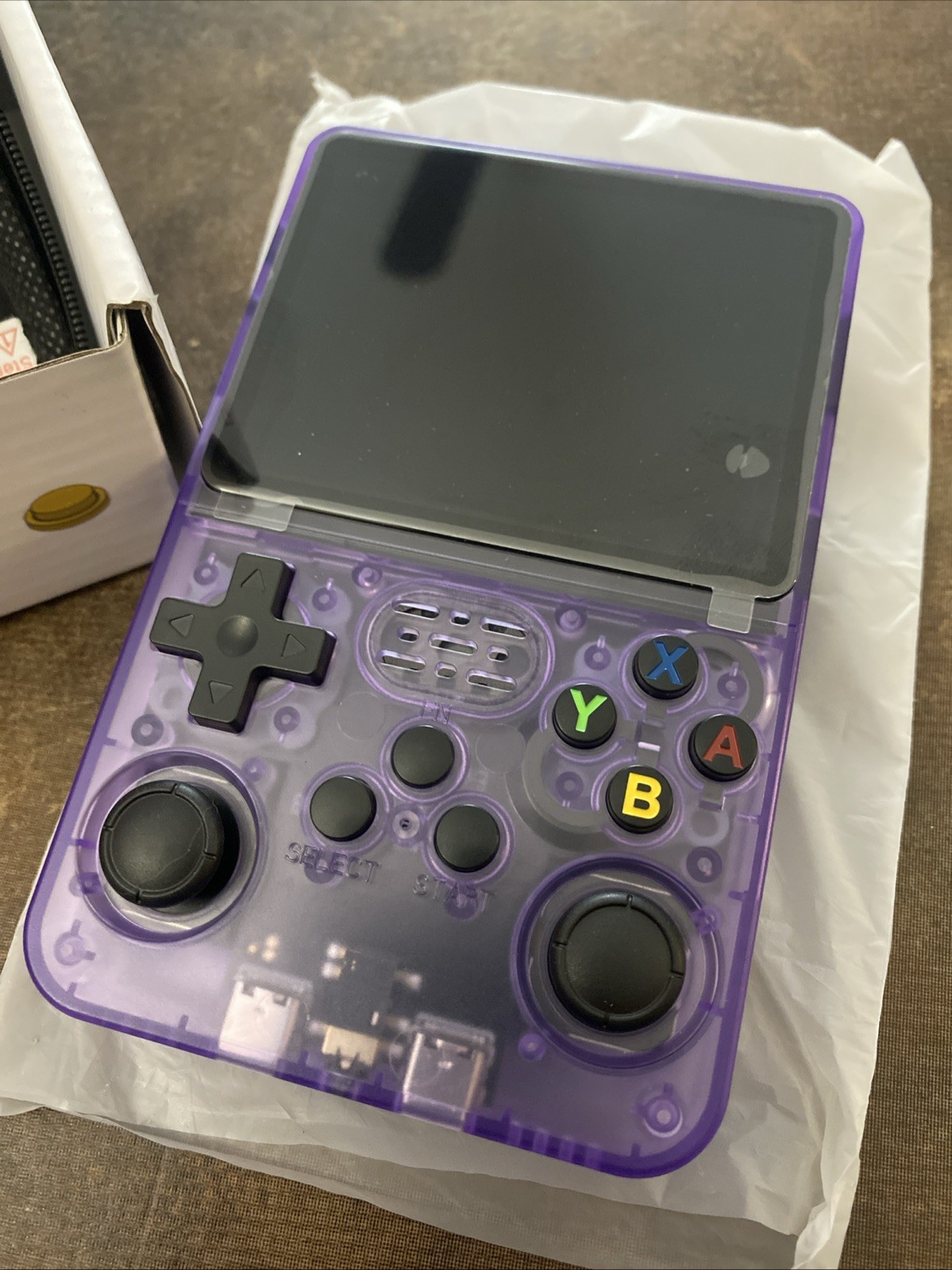 RK3326 Quad Core Handheld Game Console 128G With Built-in Games, Purple