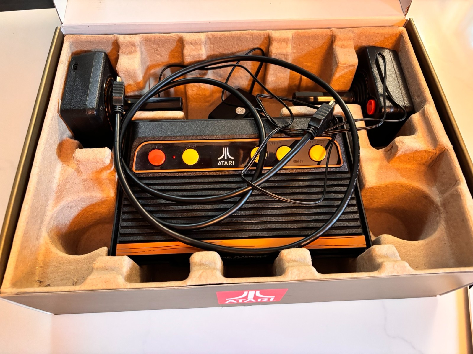 Atari Flashback 9 Gold HD Console 120 Built-in Games & Controllers -Preowned