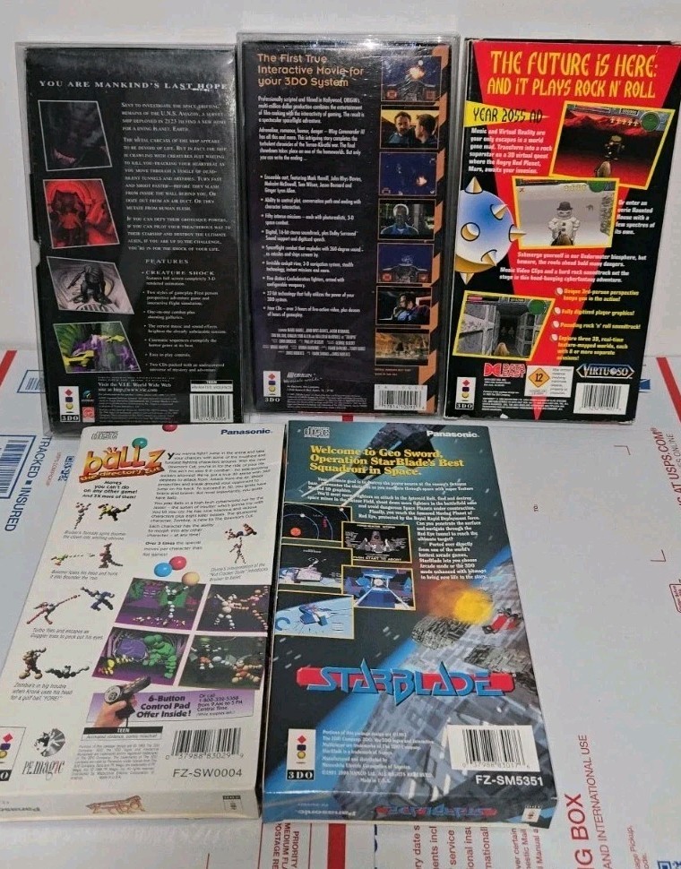 5 3DO Games Including Phoenix3, Cannon Fodder, Gunslinger Collection, READ!!