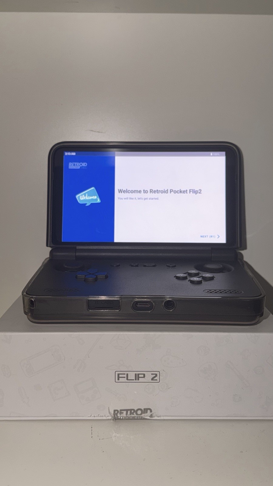 Retroid Pocket Flip 2 With Case 128gb + Another 128gb Sd Card (Black) (SD865)