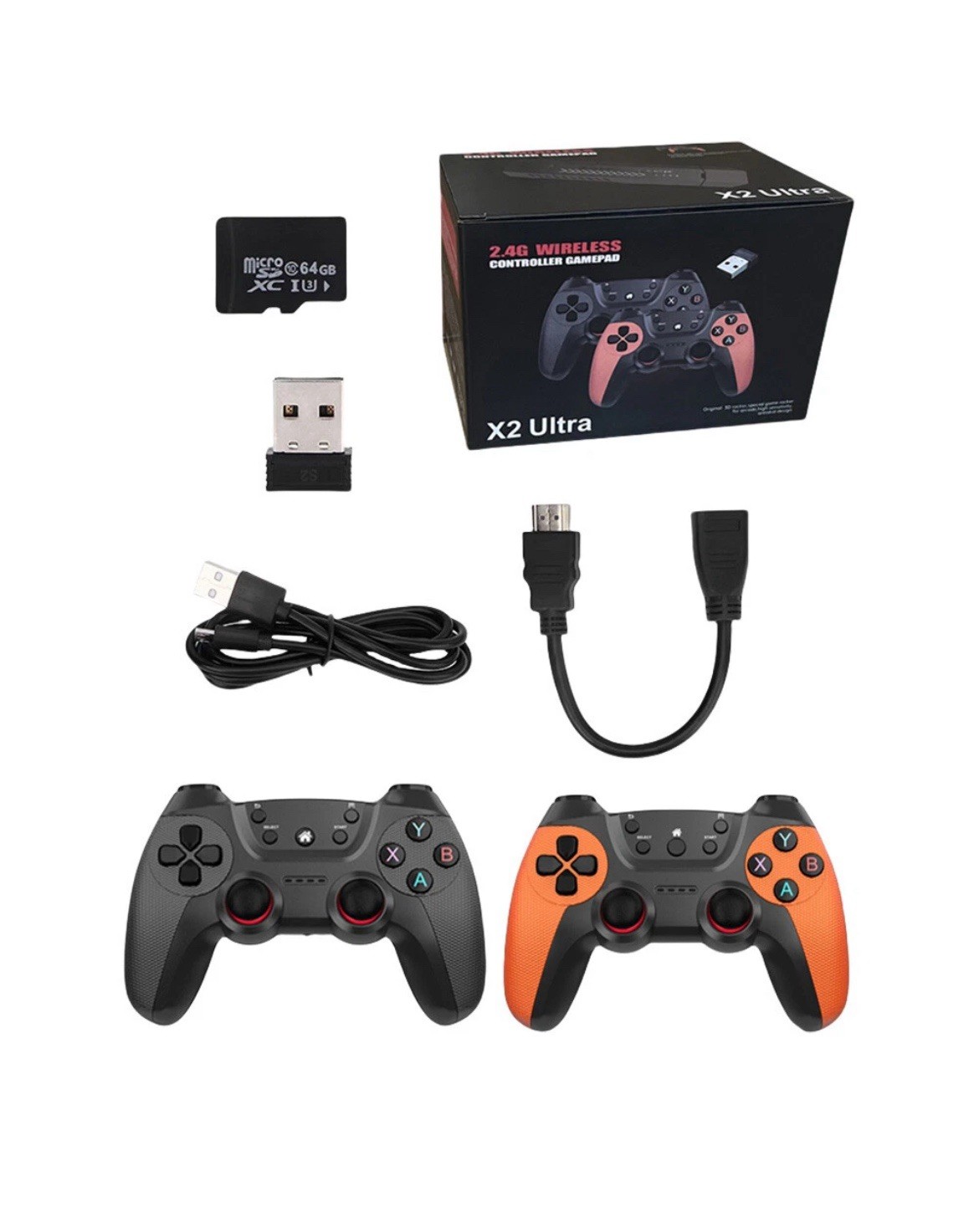 Retro Game Stick 128G 35000+Games Wireless Retro Game Consoles for TV 2.4 G