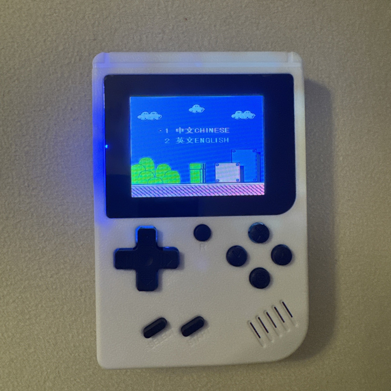 WHITE Game Box Plus 500 In 1 Handheld Game System/ Some Games Repeat/NEW!
