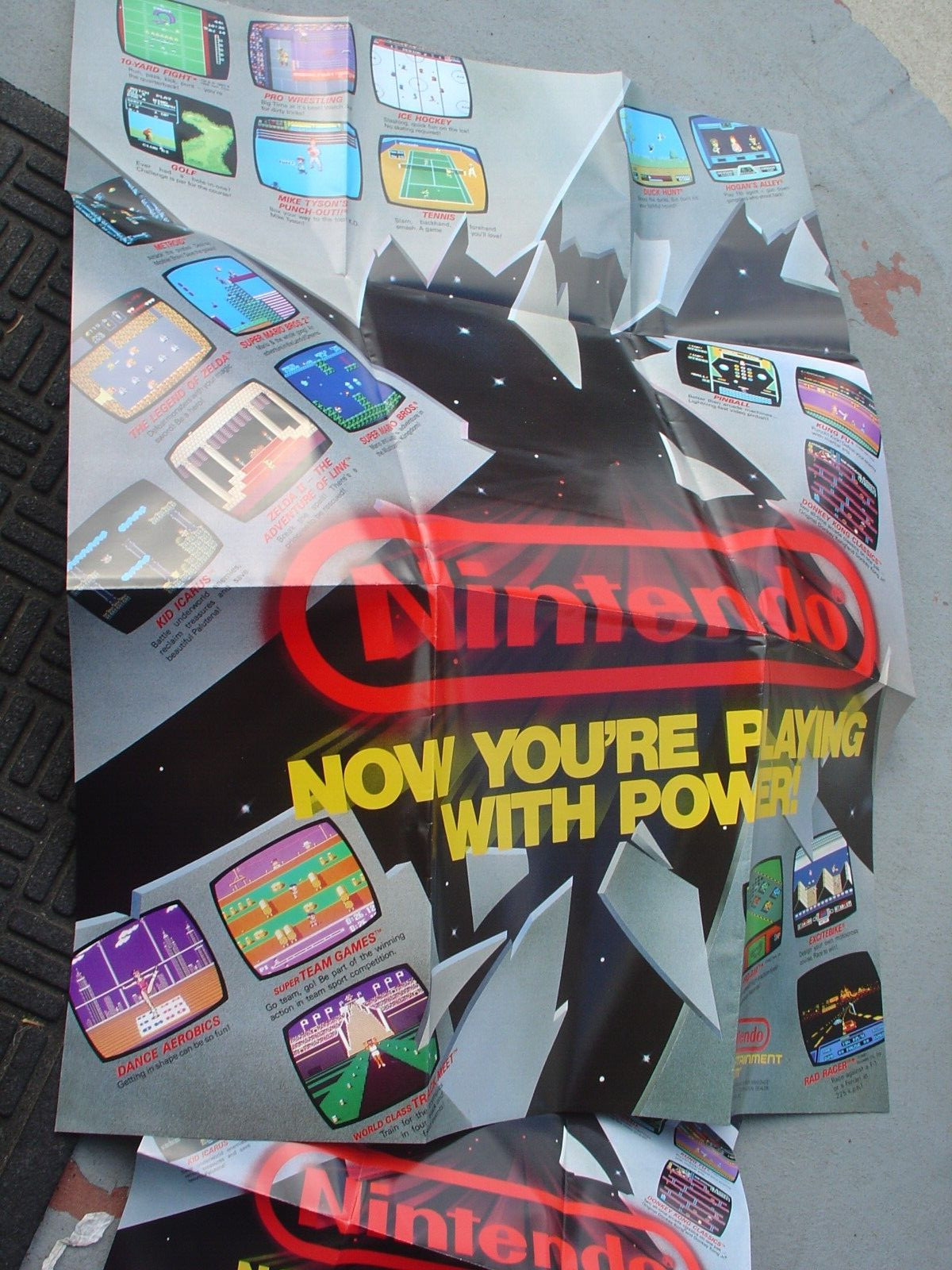 Vtg Original 1988 NES Nintendo Game Entertainment System Paper Lot Posters Read