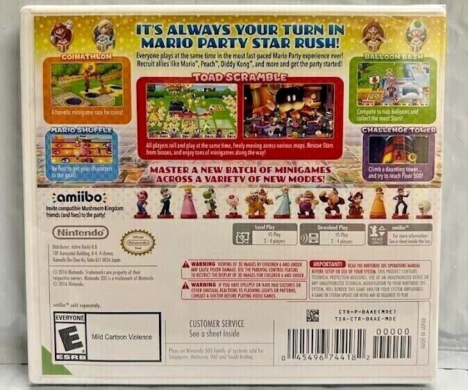 Mario Party: Star Rush 3DS Brand New Game Special [Multiplayer, 2016 Party]