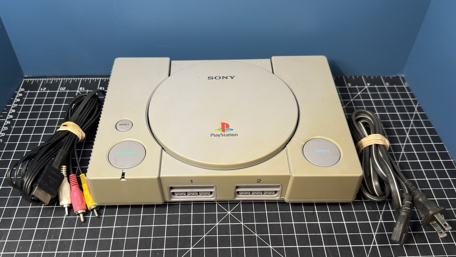 Sony PlayStation 1 PS1 Console SCPH-9001 w/ Original Power + A/V Cables – Tested