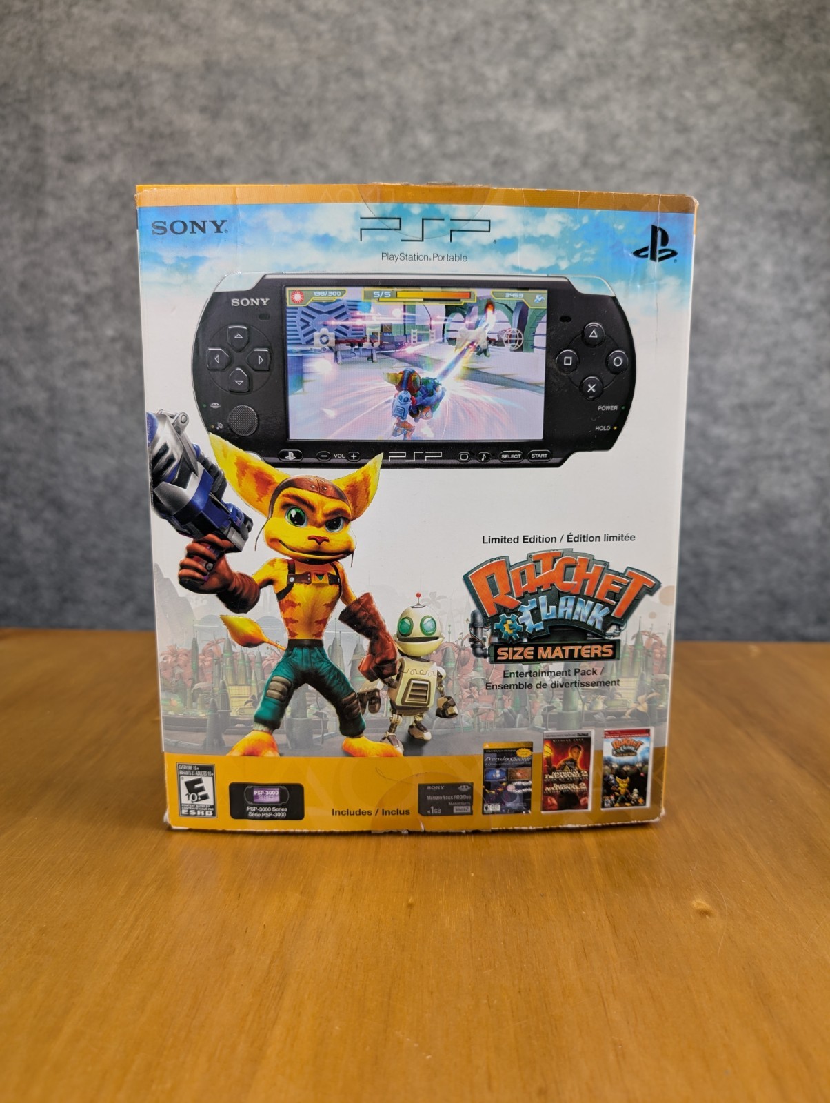 Sony PSP 3001 Ratchet And Clank Limited Edition, Mystic Black CIB