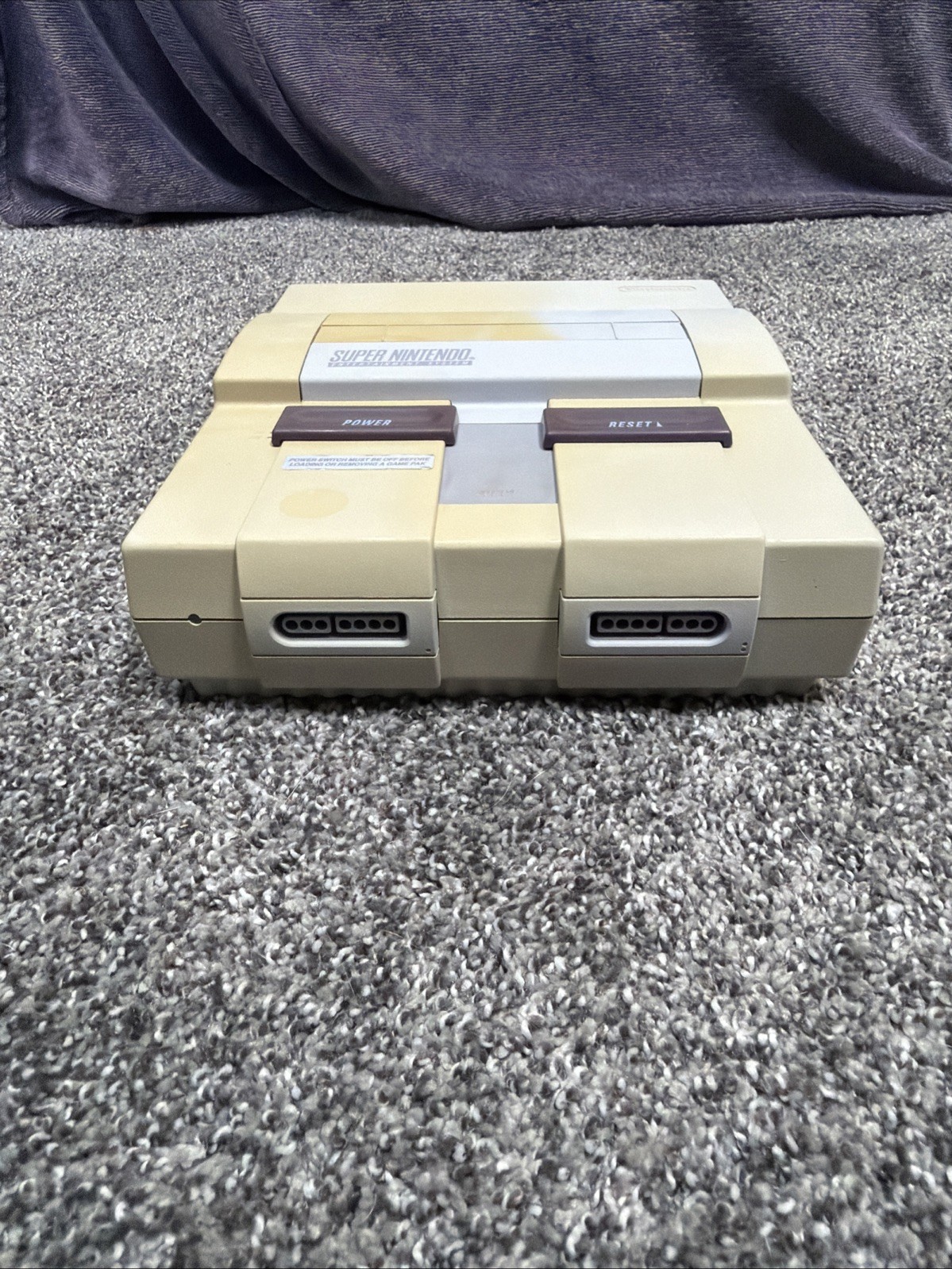 Super Nintendo SNES Console System Bundle w/OEM Controller Cables Game WORKING