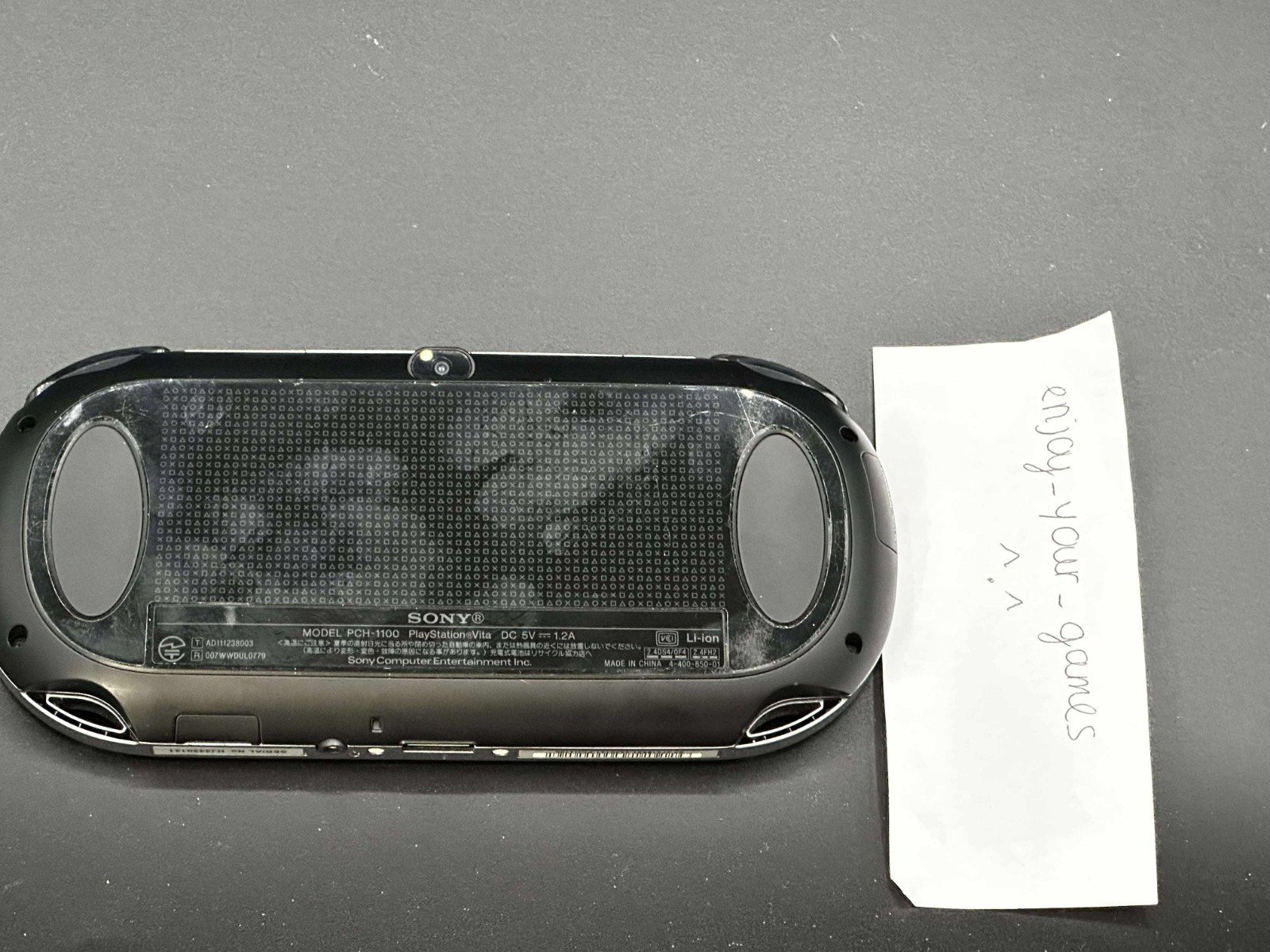 Sony PlayStation PS Vita OLED PCH-1000/1100 Black Used w Charger – SHIP IN 1-DAY