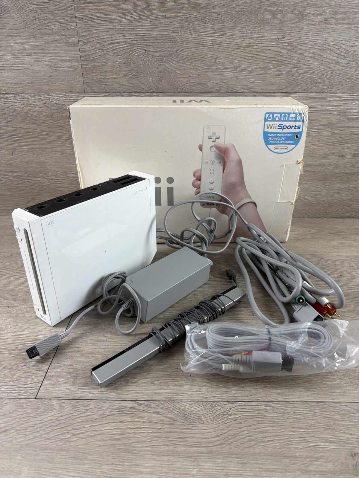 Nintendo RVL-001 Wii Console With Cords Tested And Working