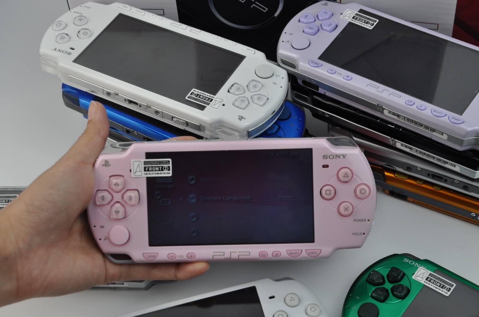 Sony PSP-3000 Console Select Color w/Charger + new battery + random 5 games +32G