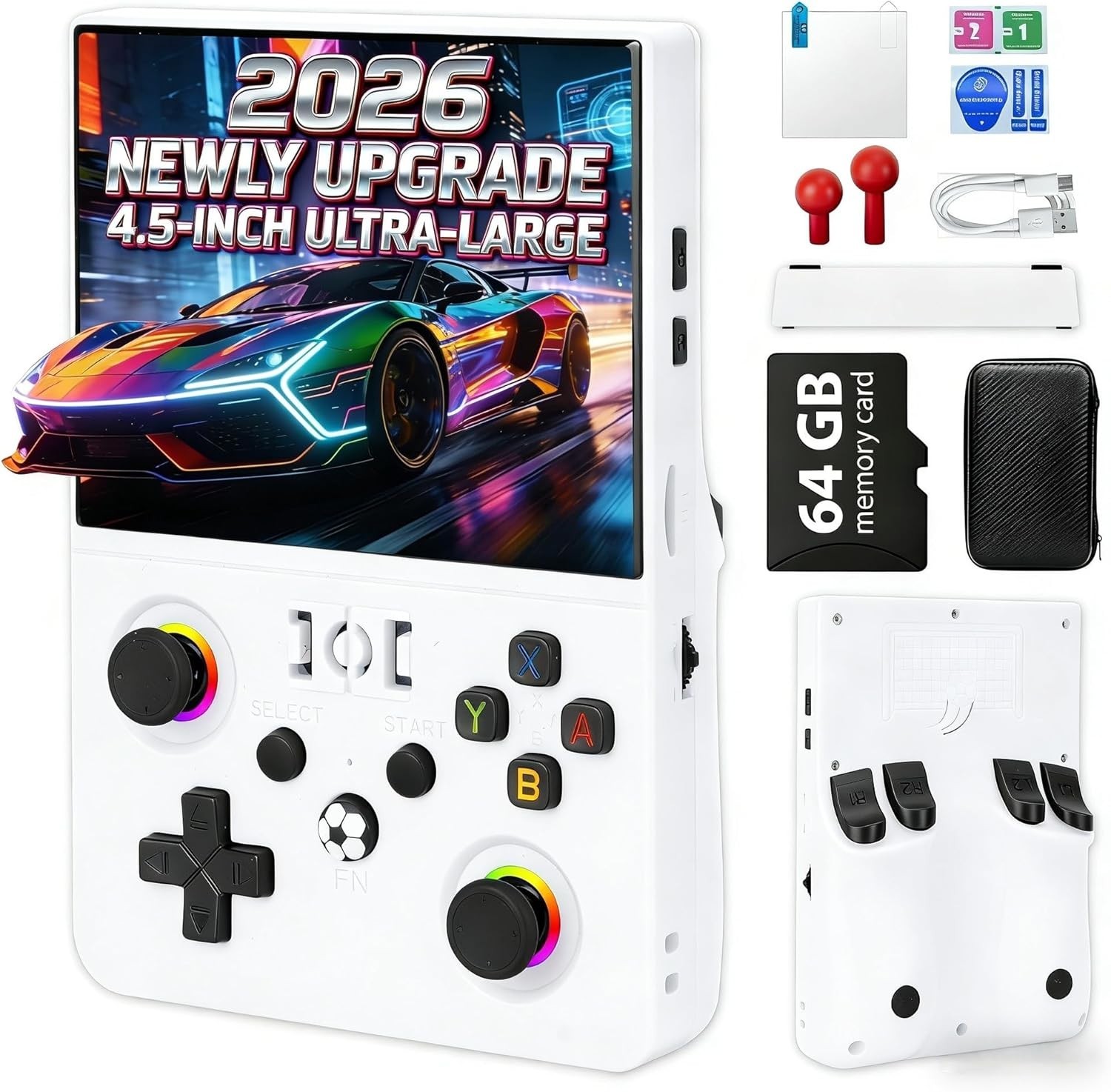 Portable R36MAX II Game Console – 64GB, 4000mAh Battery, Ultimate Gaming Gift