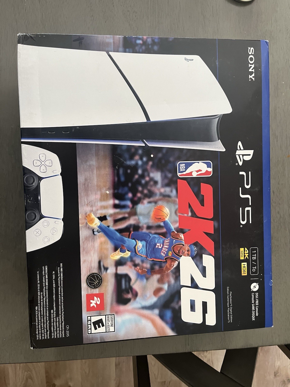 Sony PlayStation 5 Digital Edition 1TB White/Black 4K HDR HDMI NBA 2K26 CFI-2015