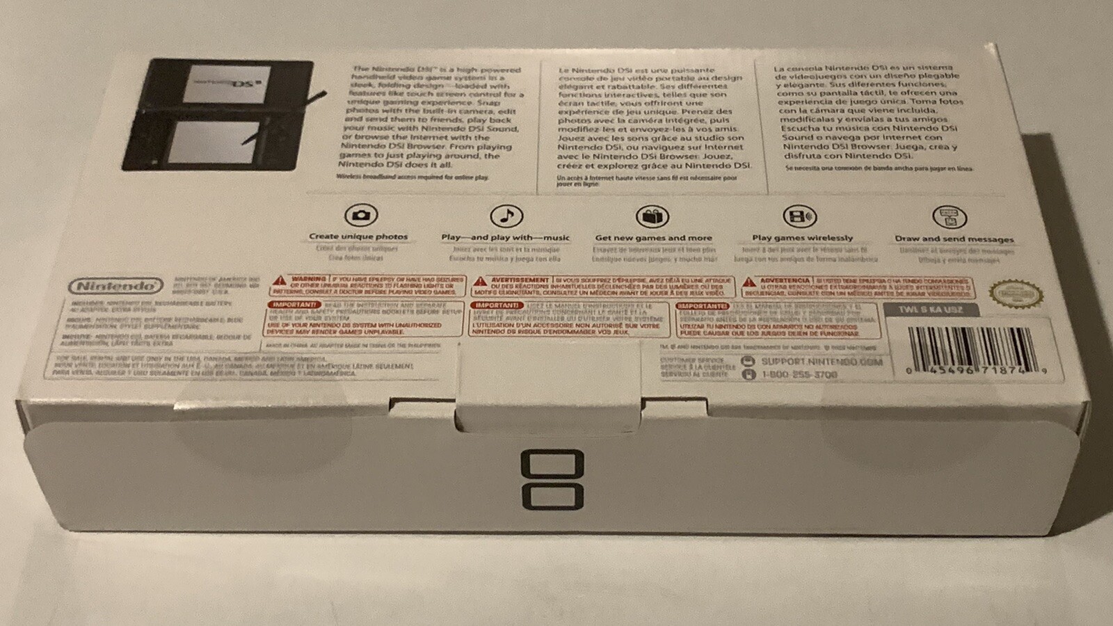 NINTENDO DSi Black Console NTSC U/C New Sealed – Old Stock – TWL S KA USZ